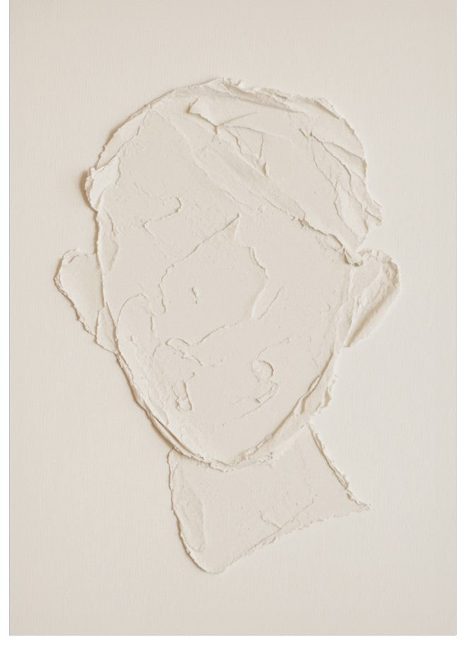 Abstract art piece on a beige background