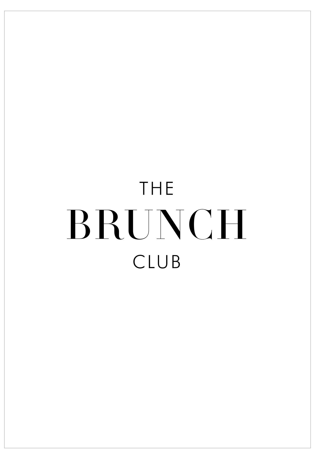 Black text 'The Brunch Club' on a white background