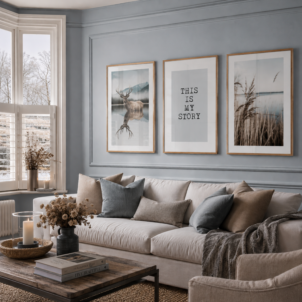 this is my story blue typography wall art
