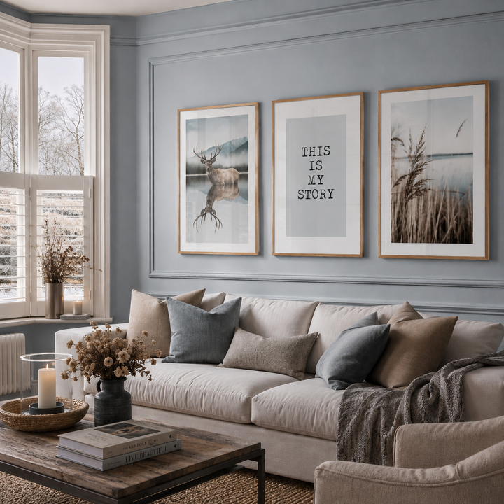this is my story blue typography wall art
