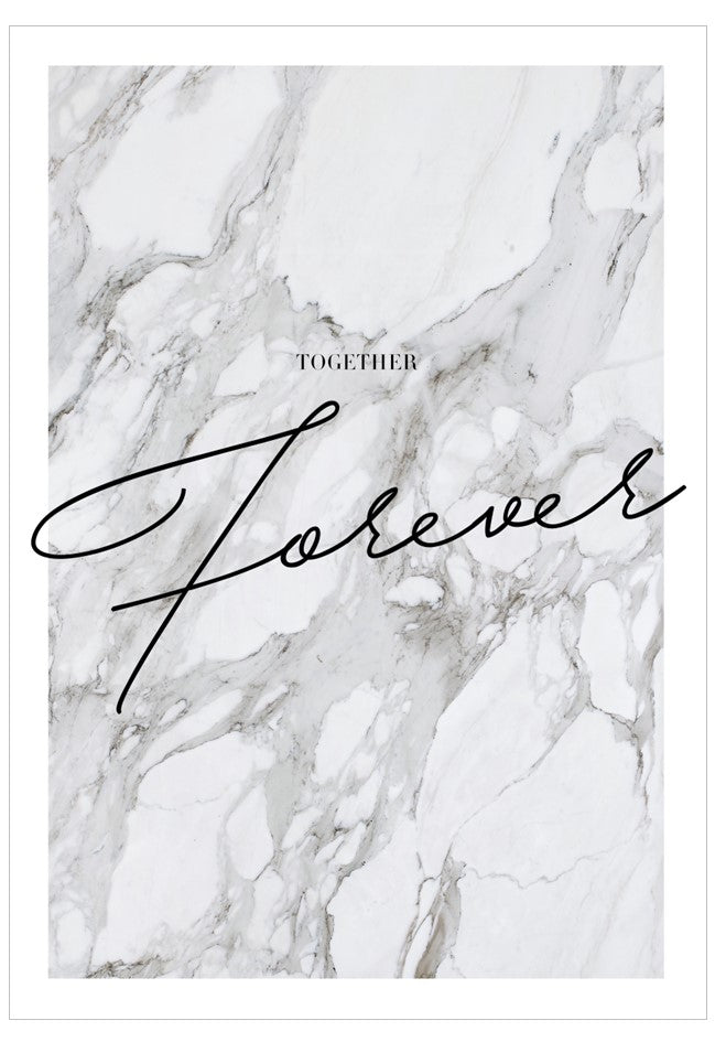 Marble background with 'Together Forever' text