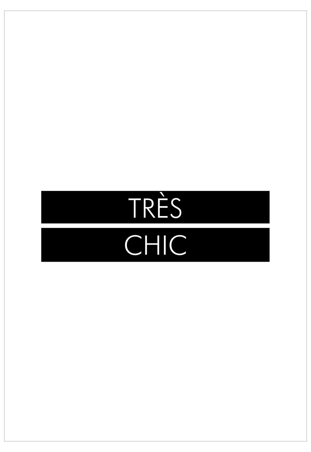 Tres Chic Poster