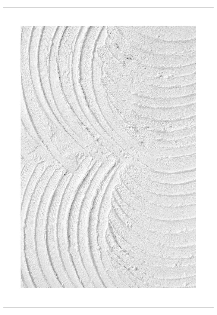 Close-up of textured white surface with circular patterns