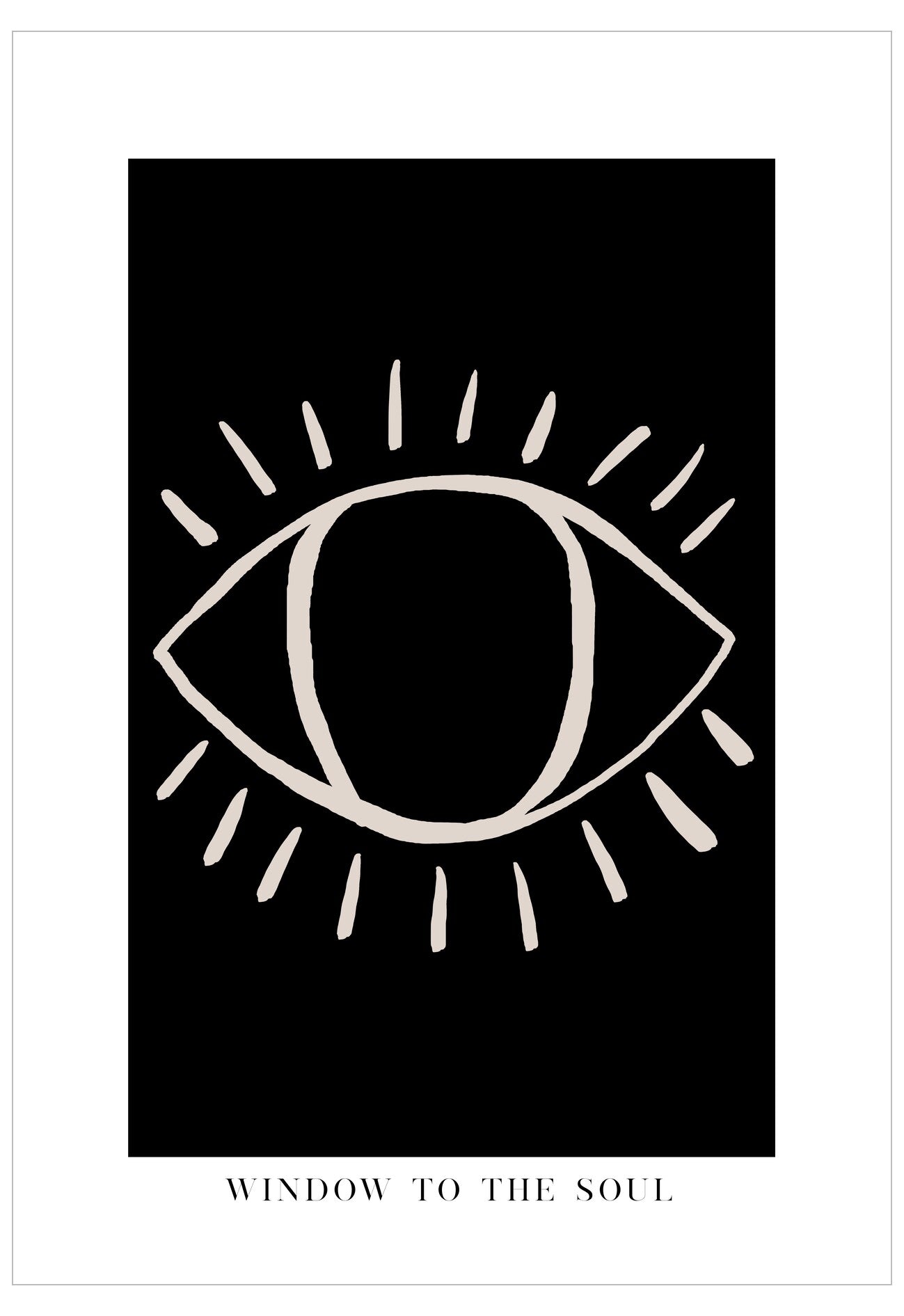 White eye symbol on a black background with 'Window to the Soul' text.