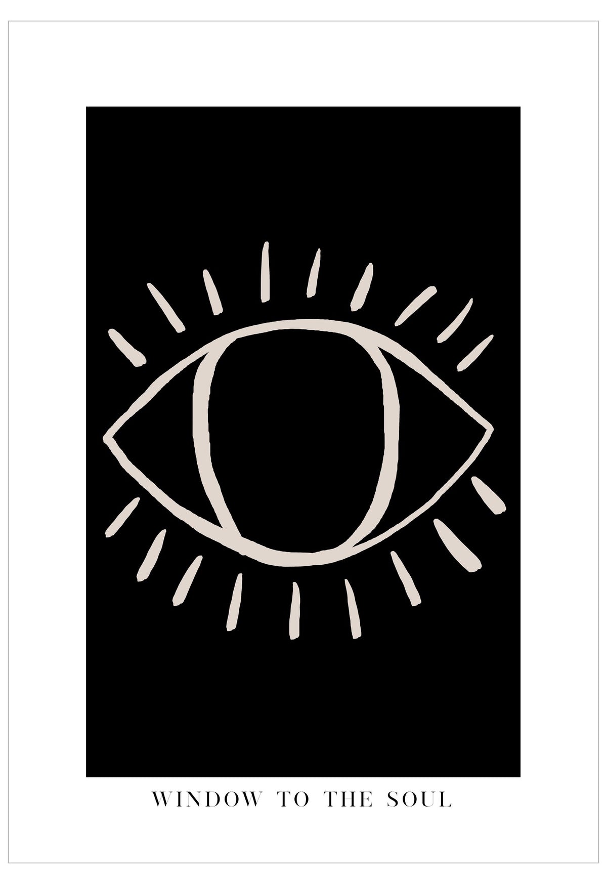 White eye symbol on a black background with 'Window to the Soul' text.