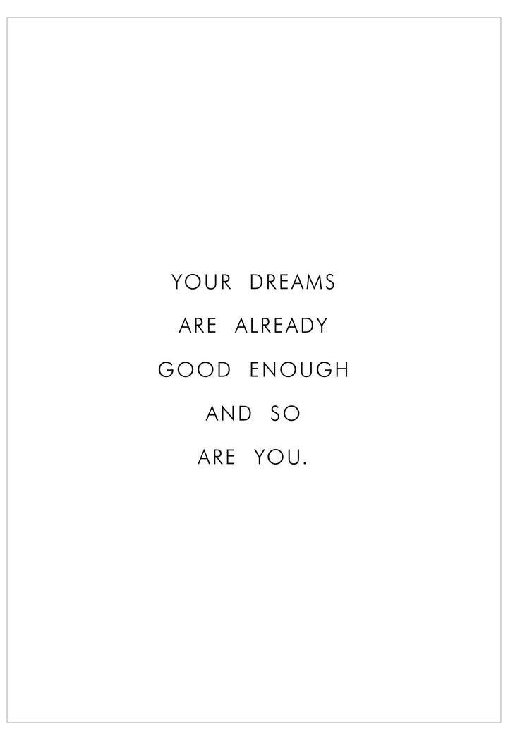 Motivational quote on a white background