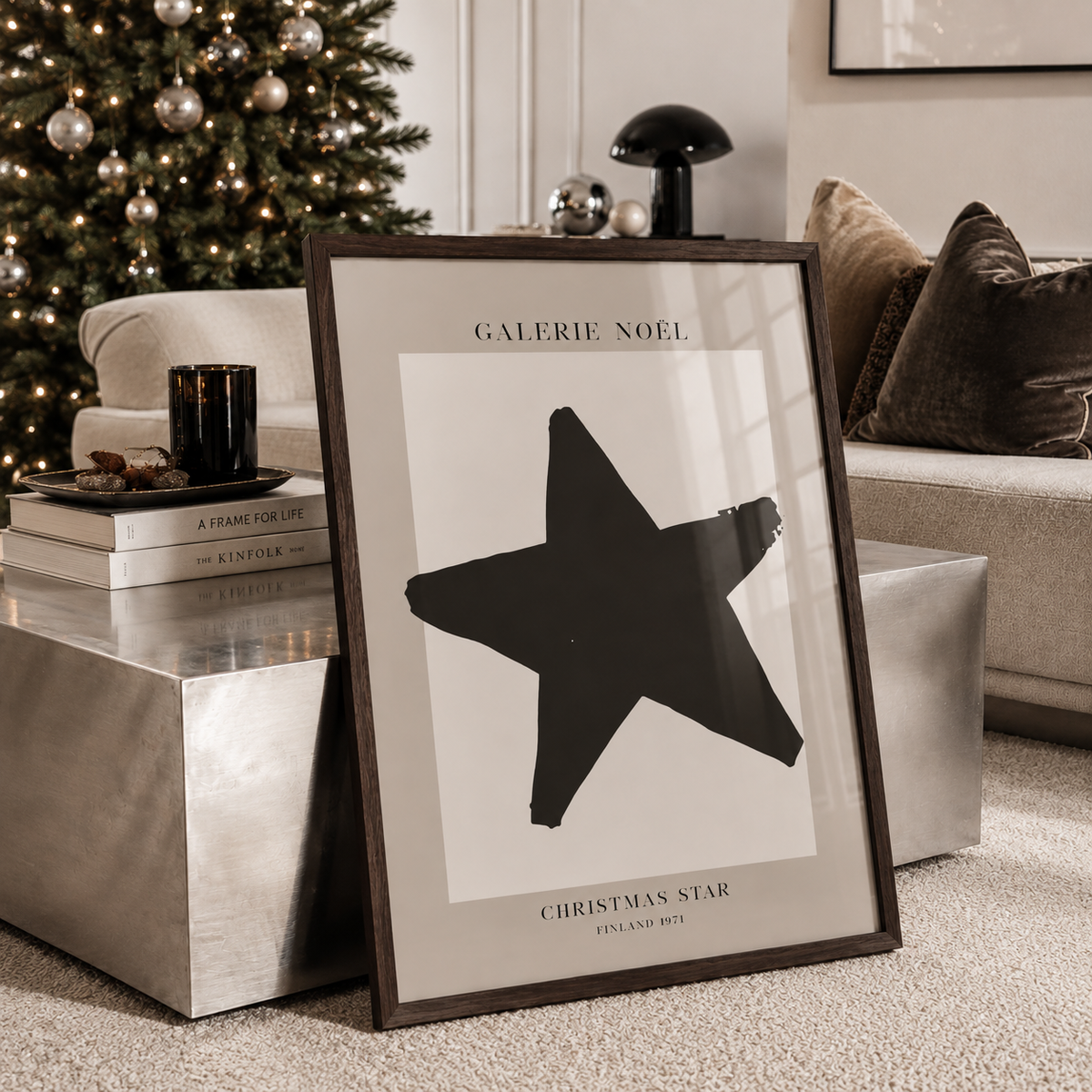 christmas star luxury festive wall art