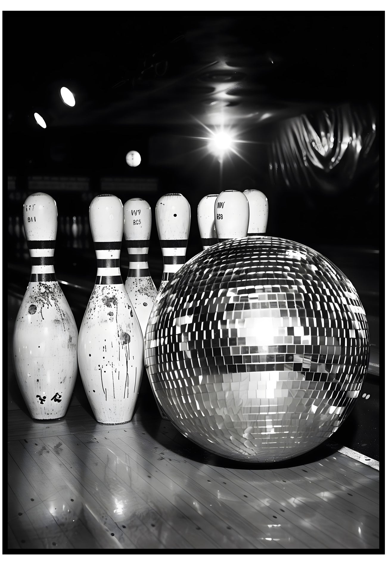 disco bowling poster