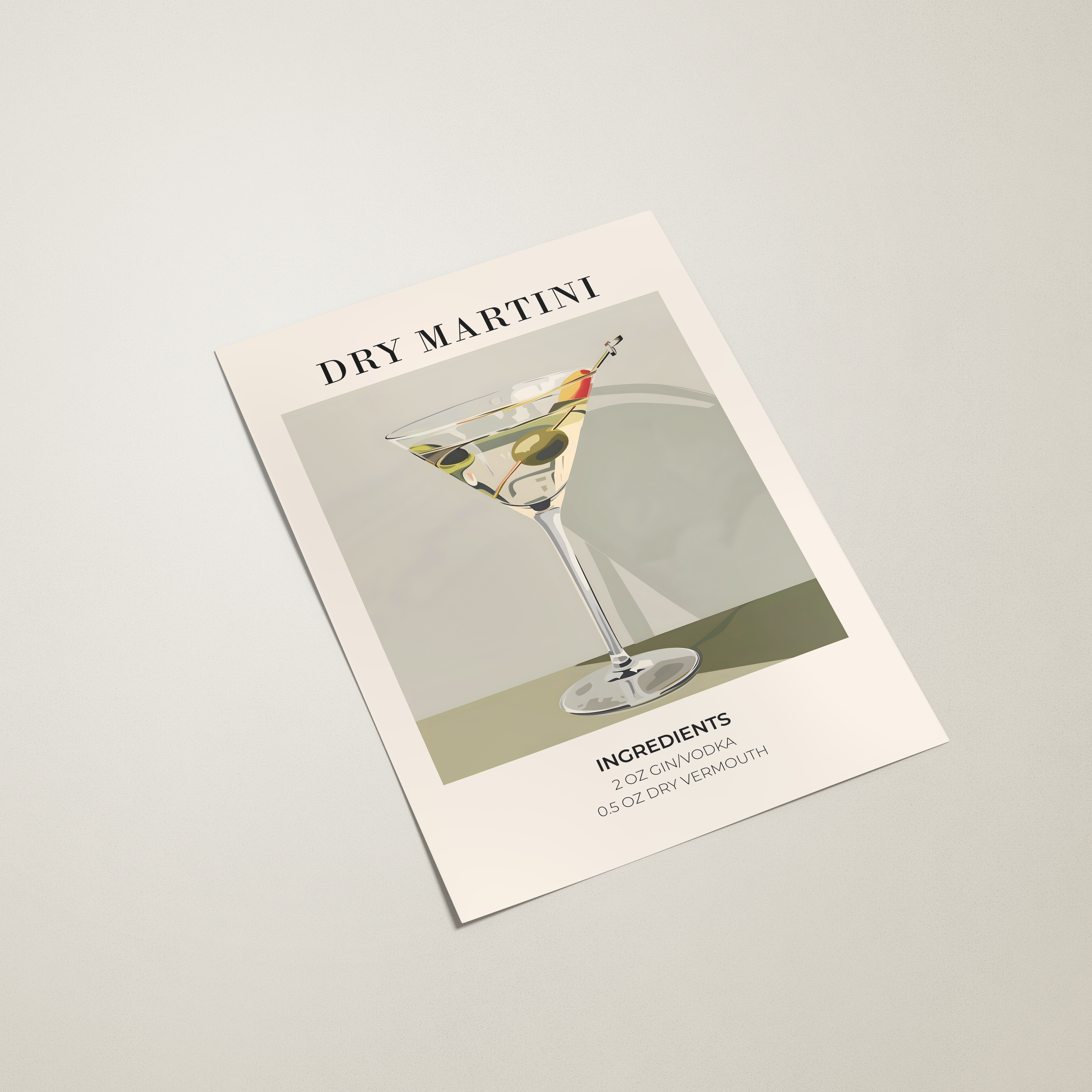 dry martini poster