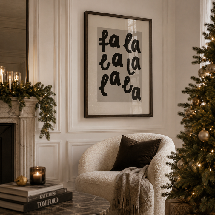 Fa la la la festive wall art