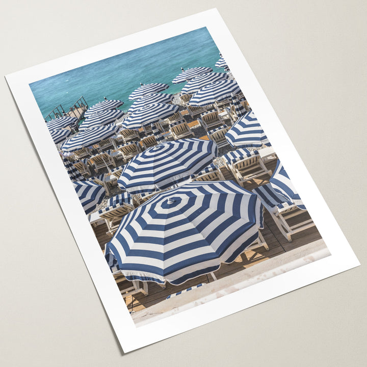 beach umbrellas poster
