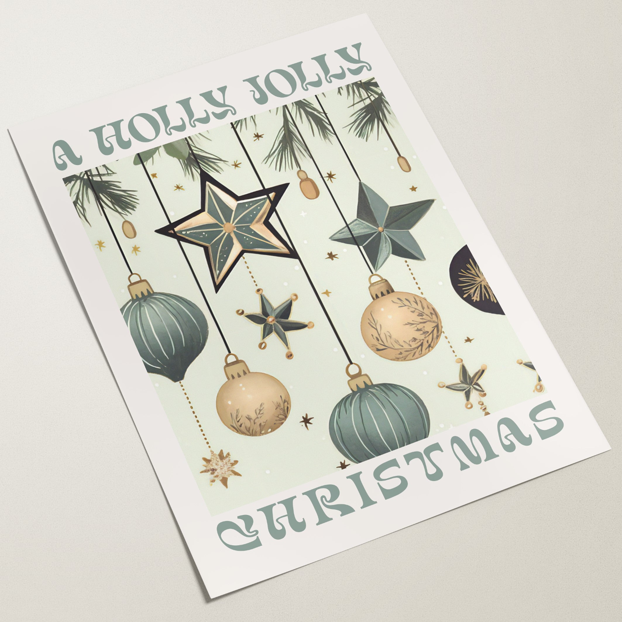 a holly jolly christmas poster