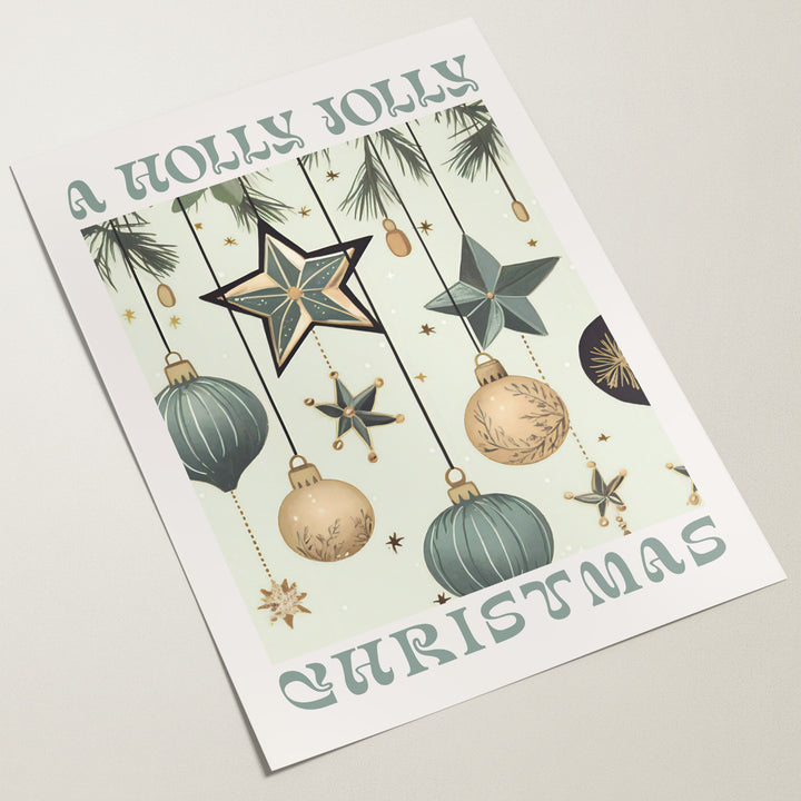 a holly jolly christmas poster