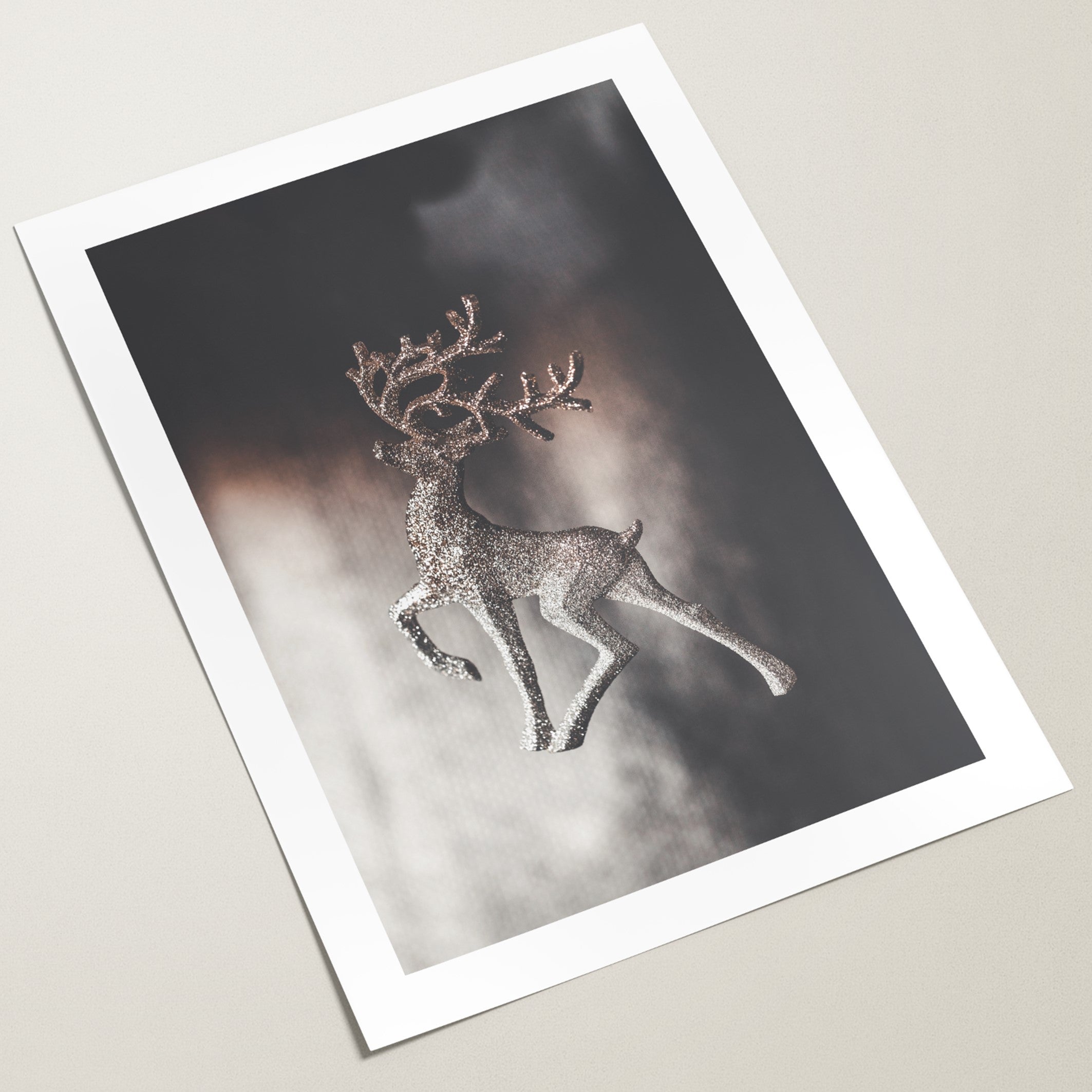 glitter reindeer christmas ornament
