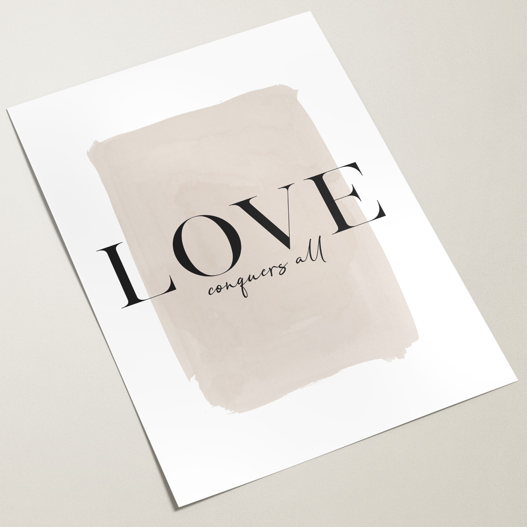love conquers all print