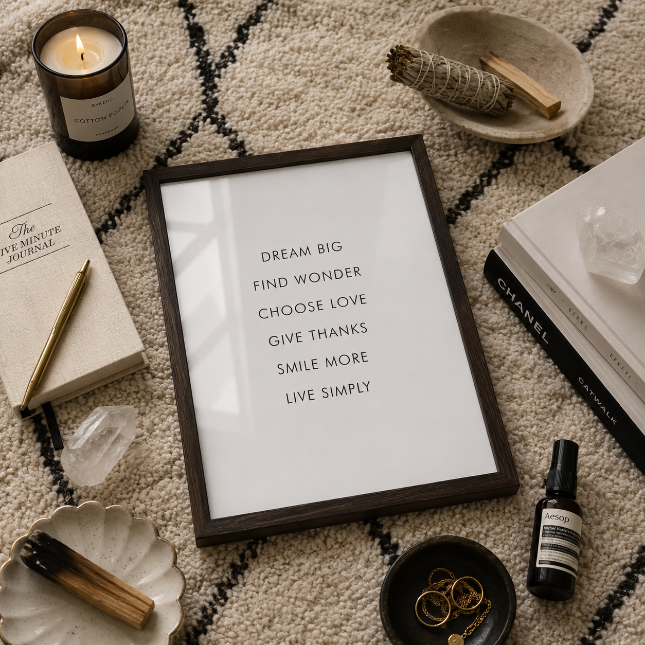 find wonder wall art typography poster in luxury home