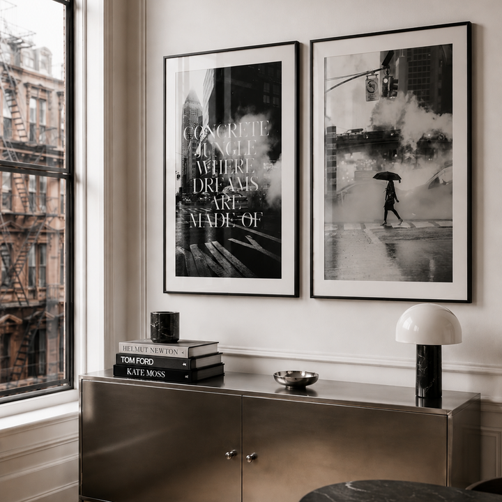 black and white classic new york inspired wall art