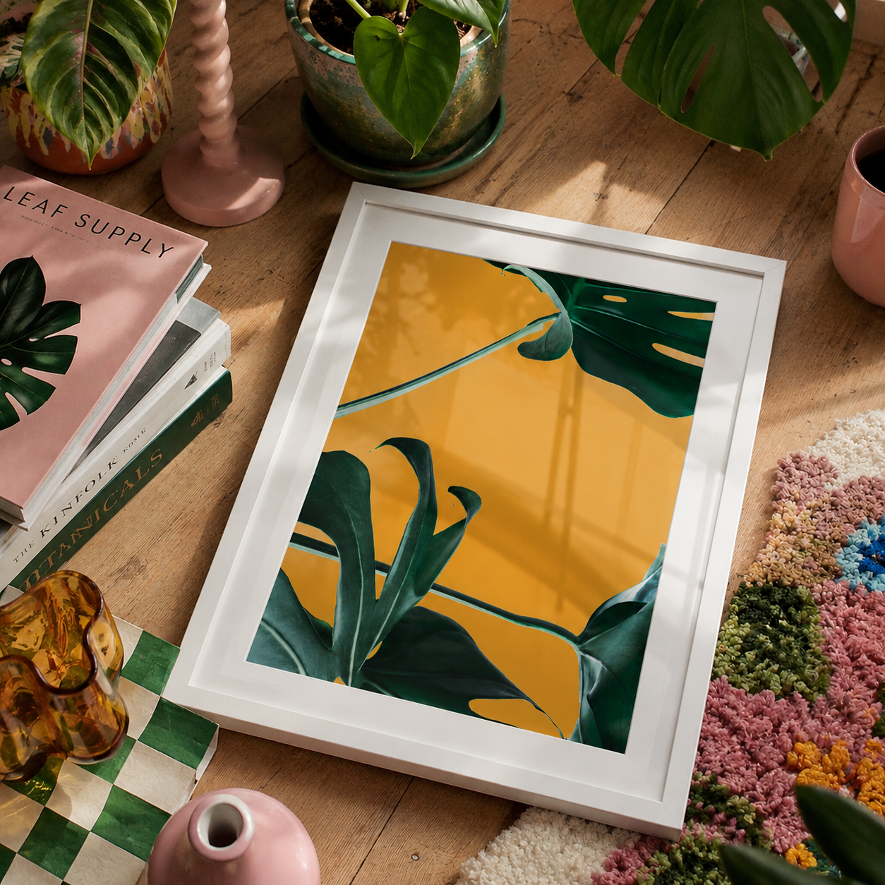 Monstera On Yellow Poster