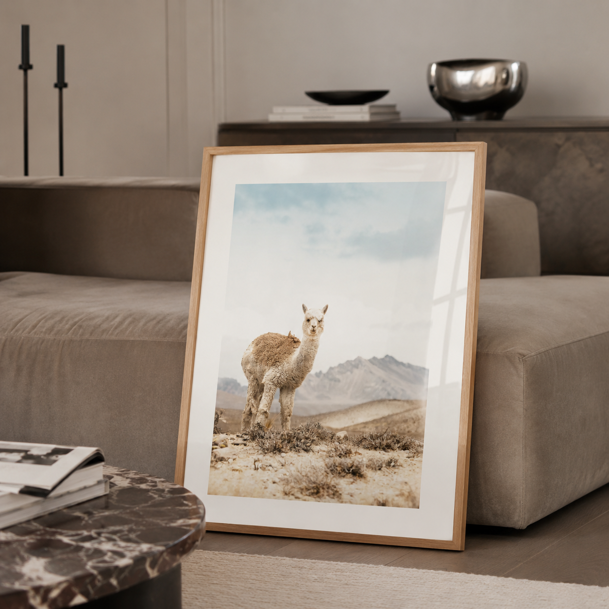 Mountain Llama Poster