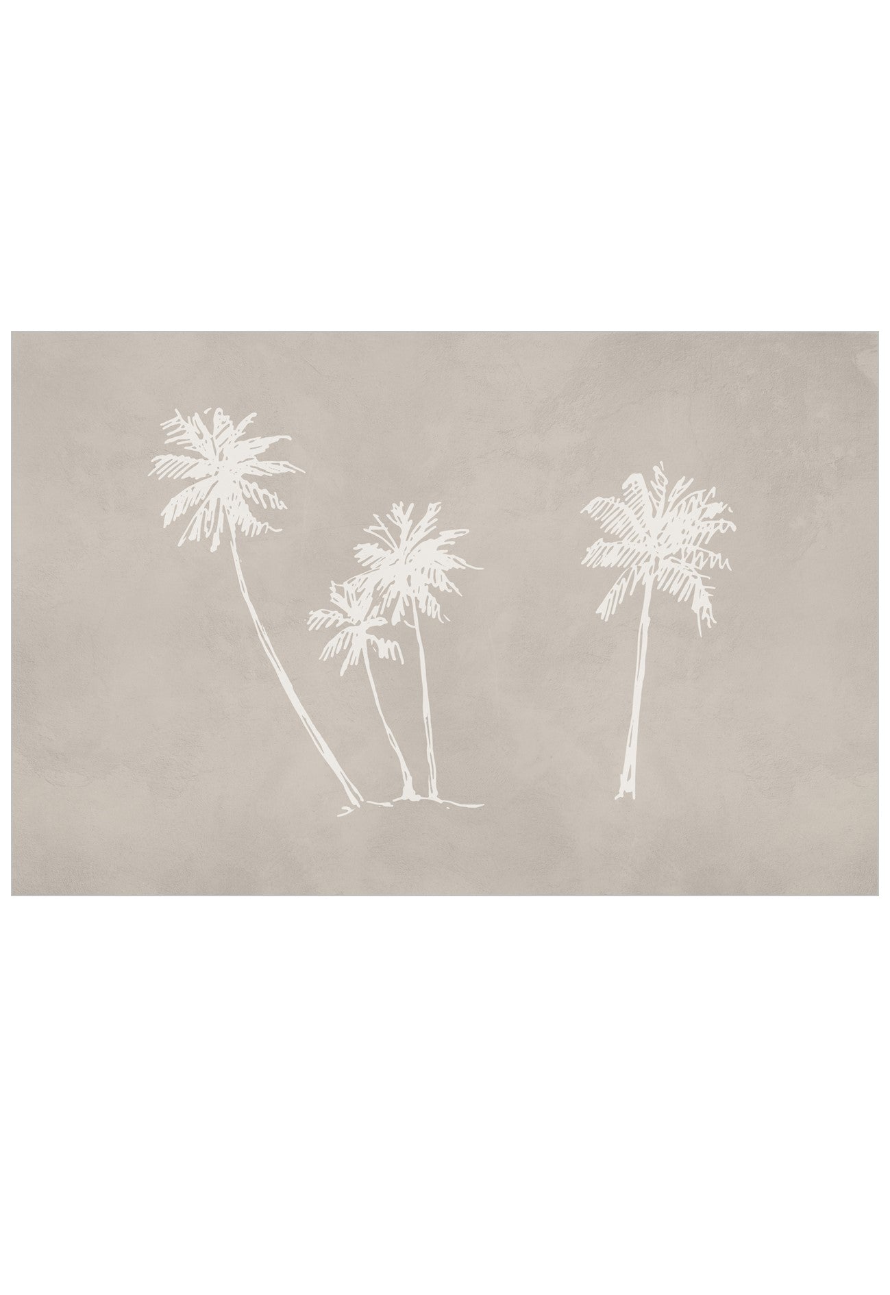 neutral palm tree illustration luxury landscape wall art