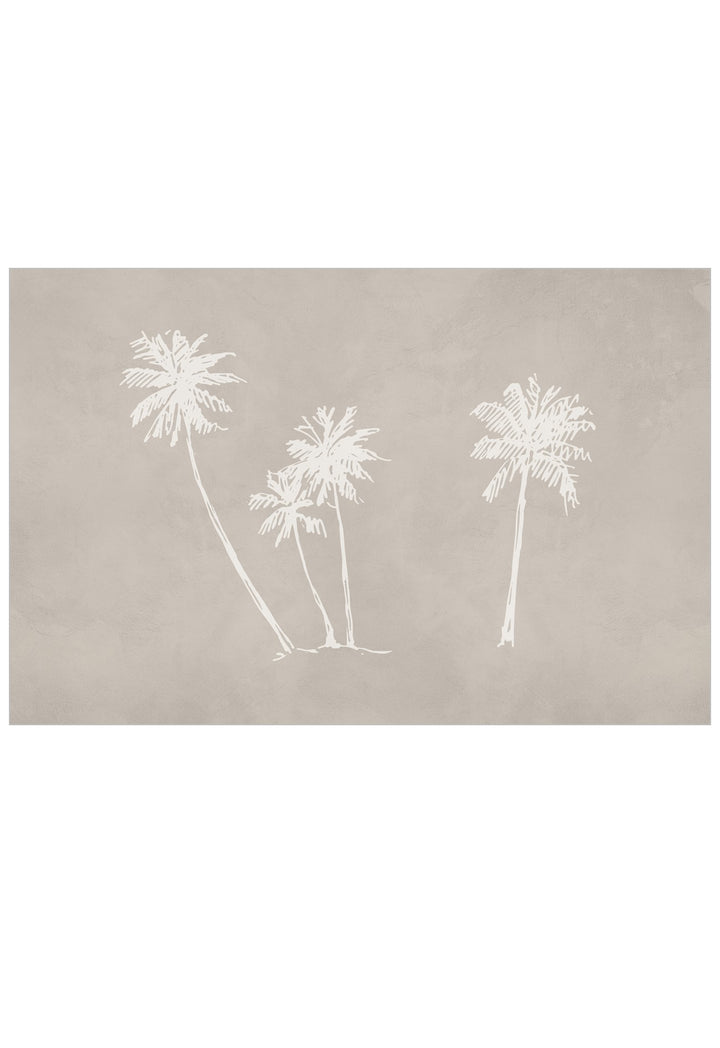 neutral palm tree illustration luxury landscape wall art