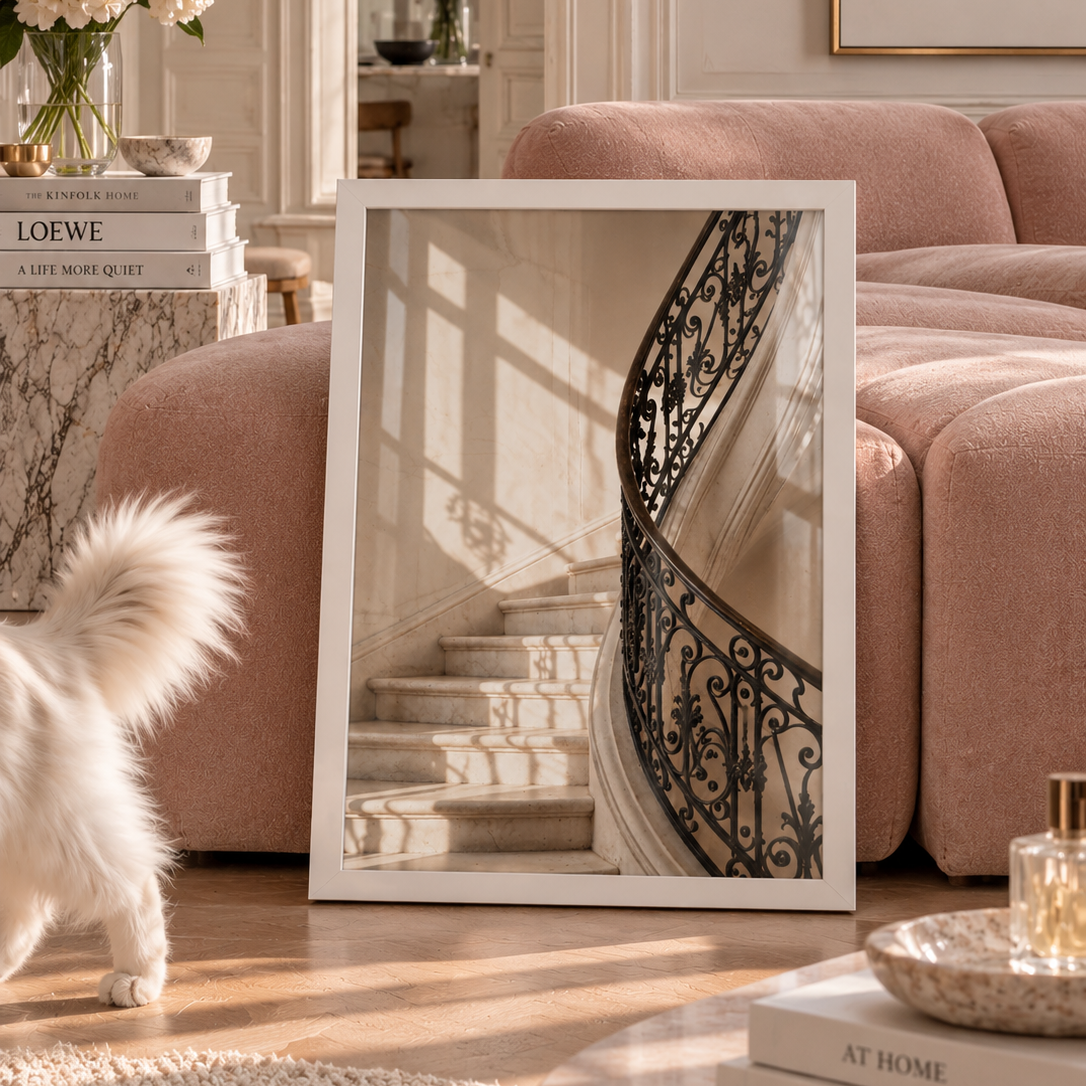 Paris Stairs Poster