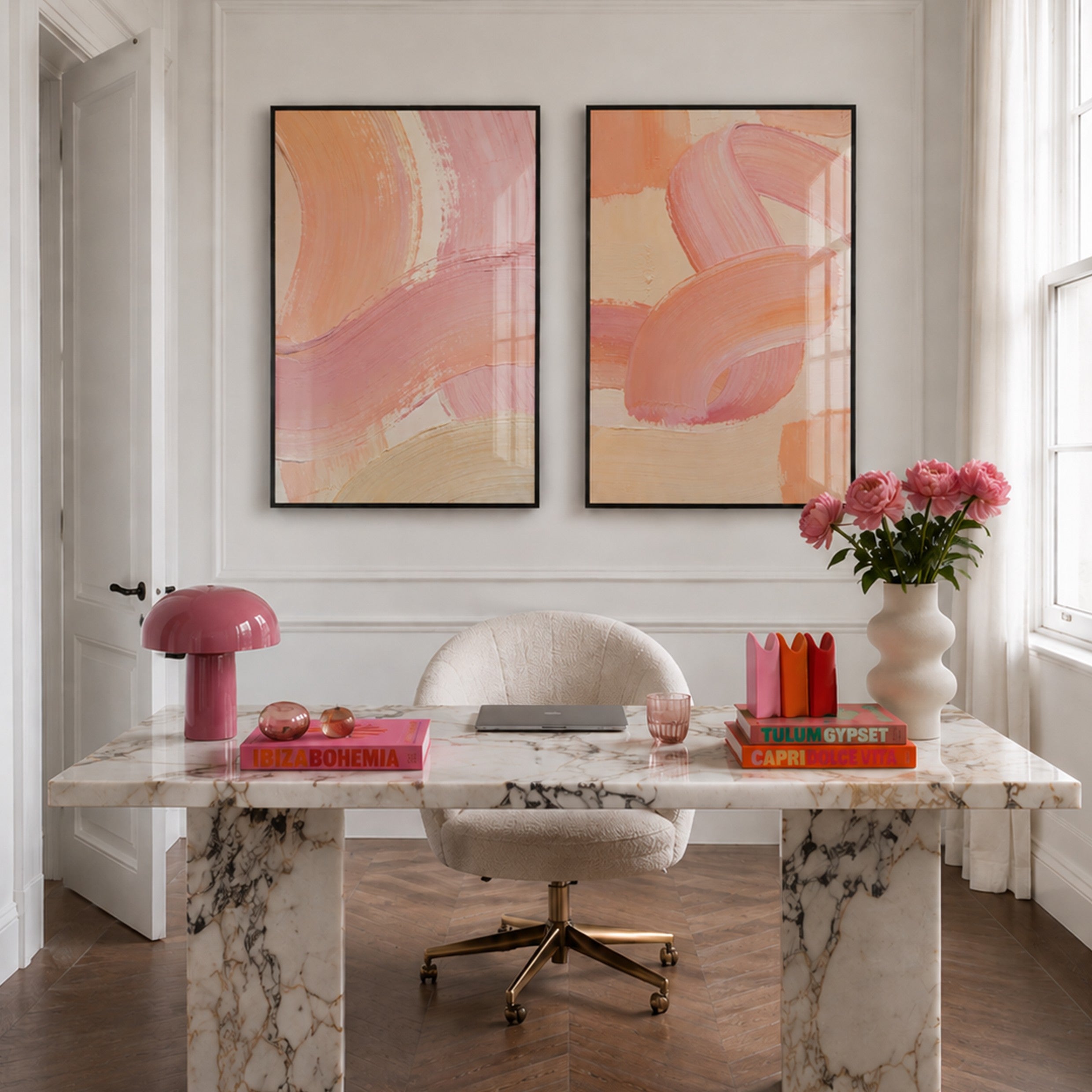 Pastel Curves No.2 Poster