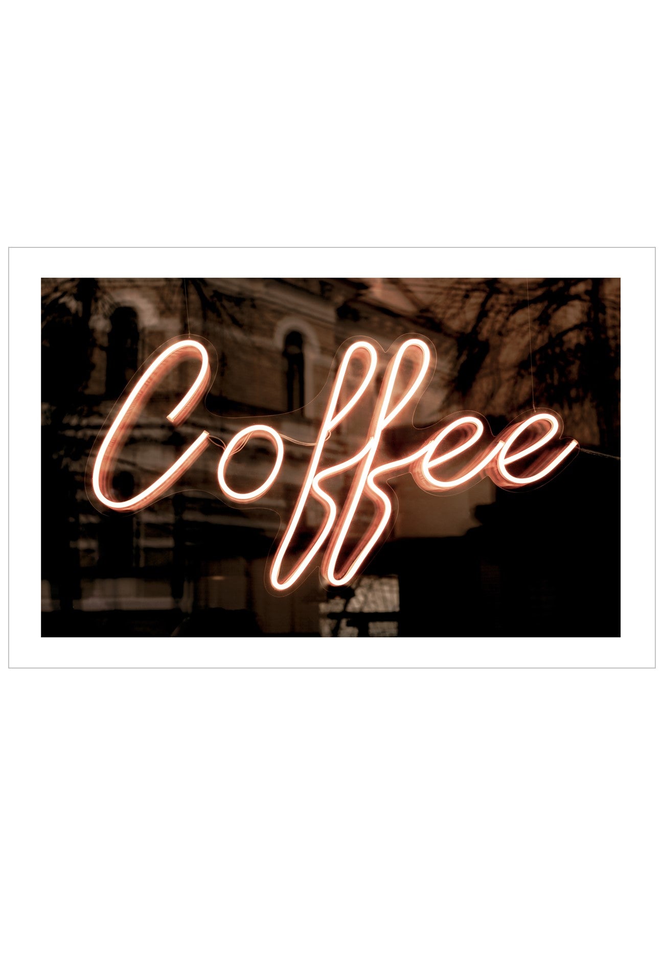 coffee neon sign poster
