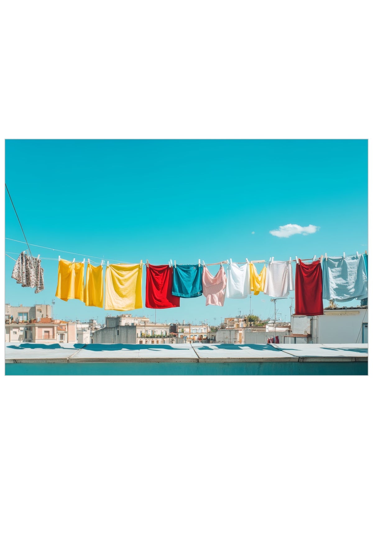 colourful laundry wall art