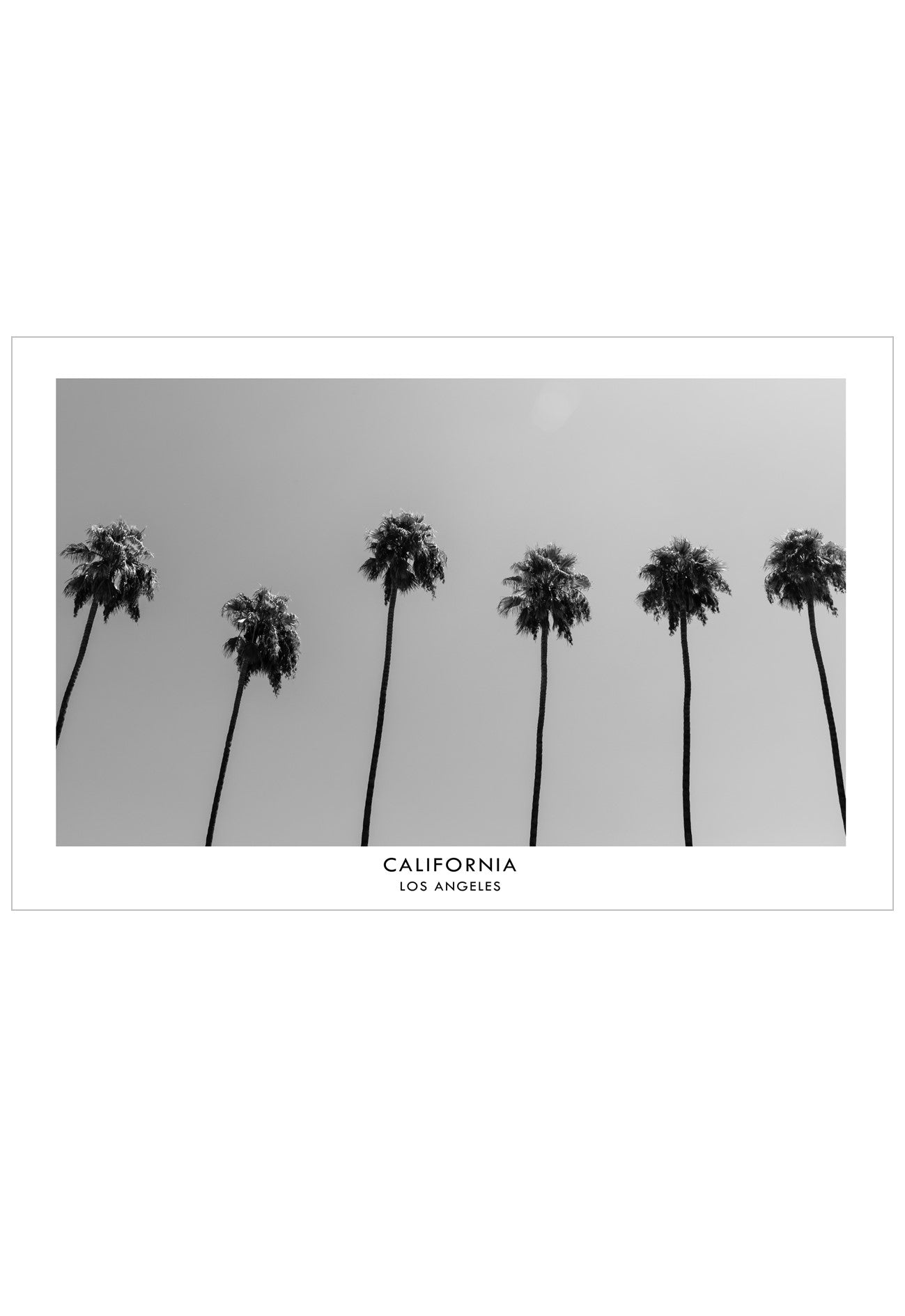 black and white horizontal california wall art