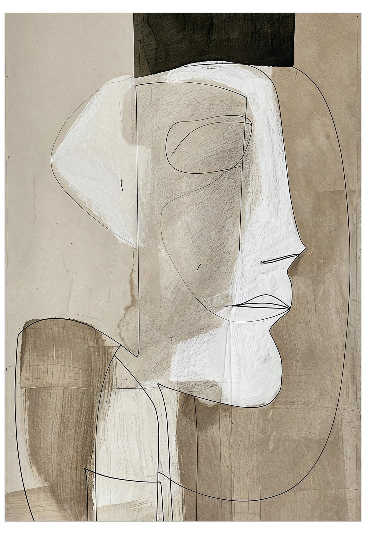 face dimenesion abstract art poster