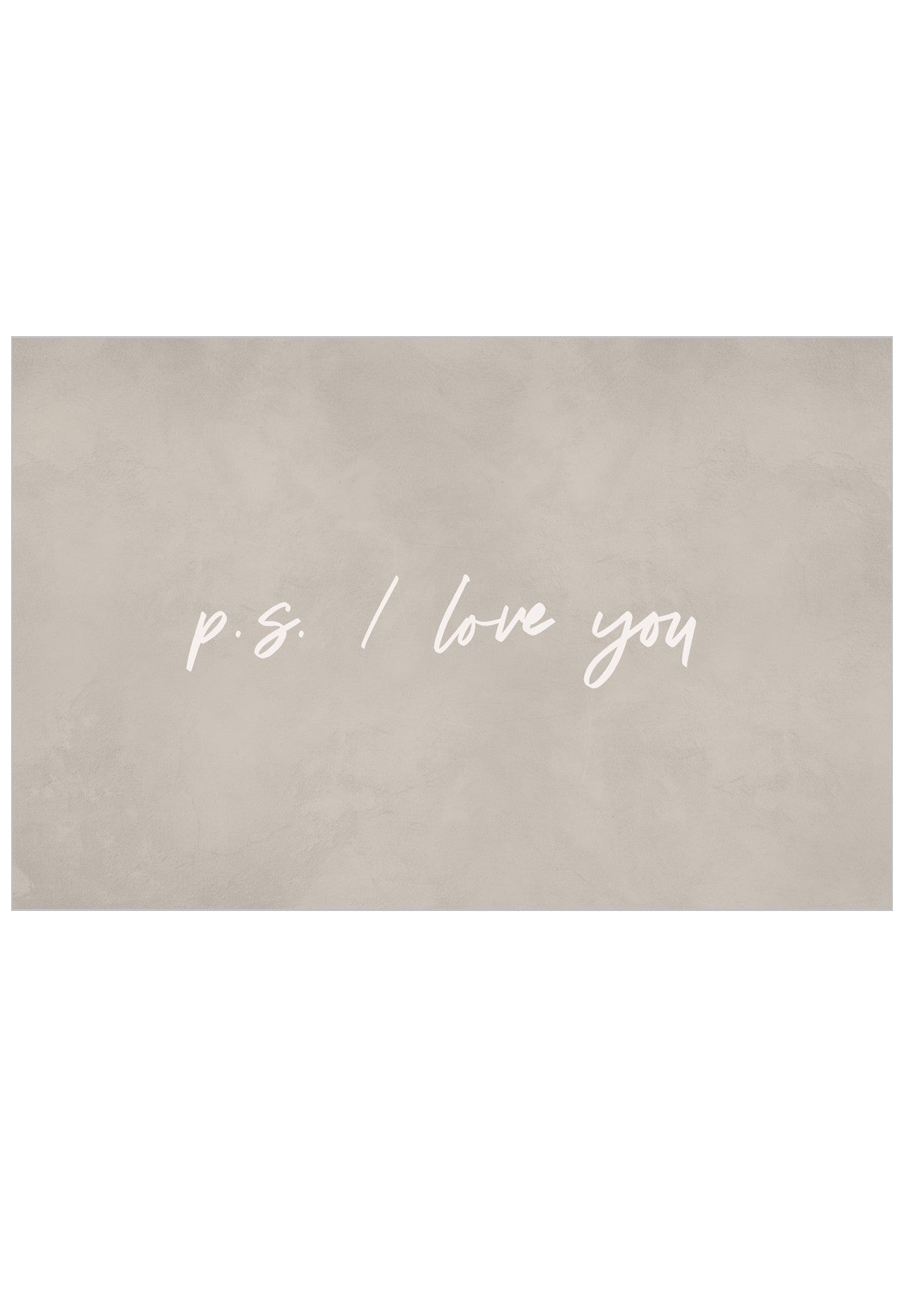 PS I Love You typography wall art