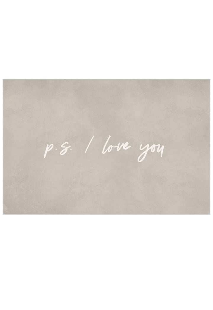 PS I Love You typography wall art