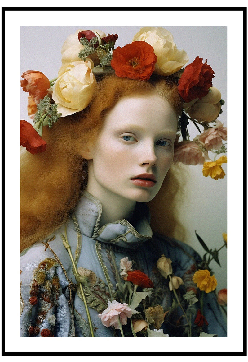 vintage flower girl poster