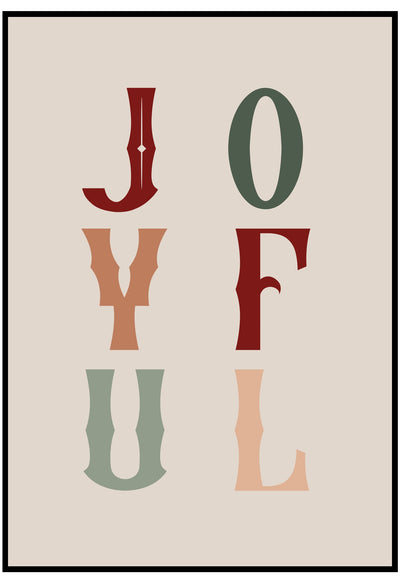 joyful christmas print