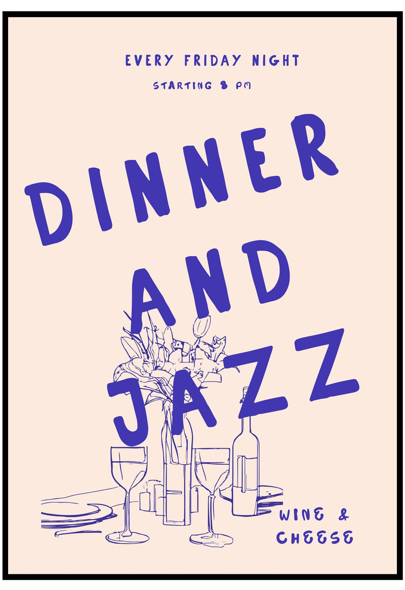 dinner and jazz poster