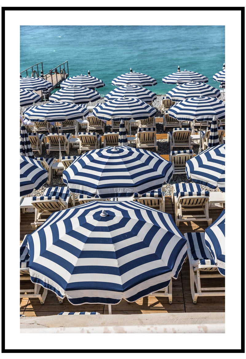 beach umbrellas poster