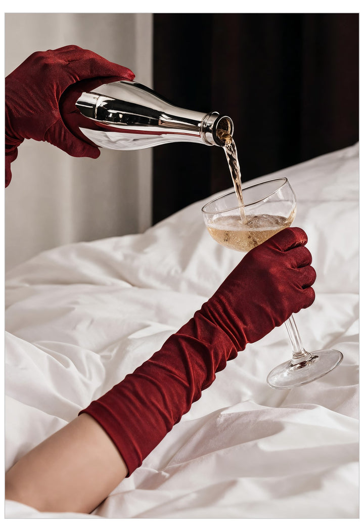 Champagne Gloves Poster