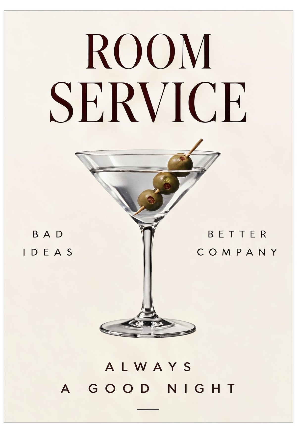 Room Service Cocktails Poster