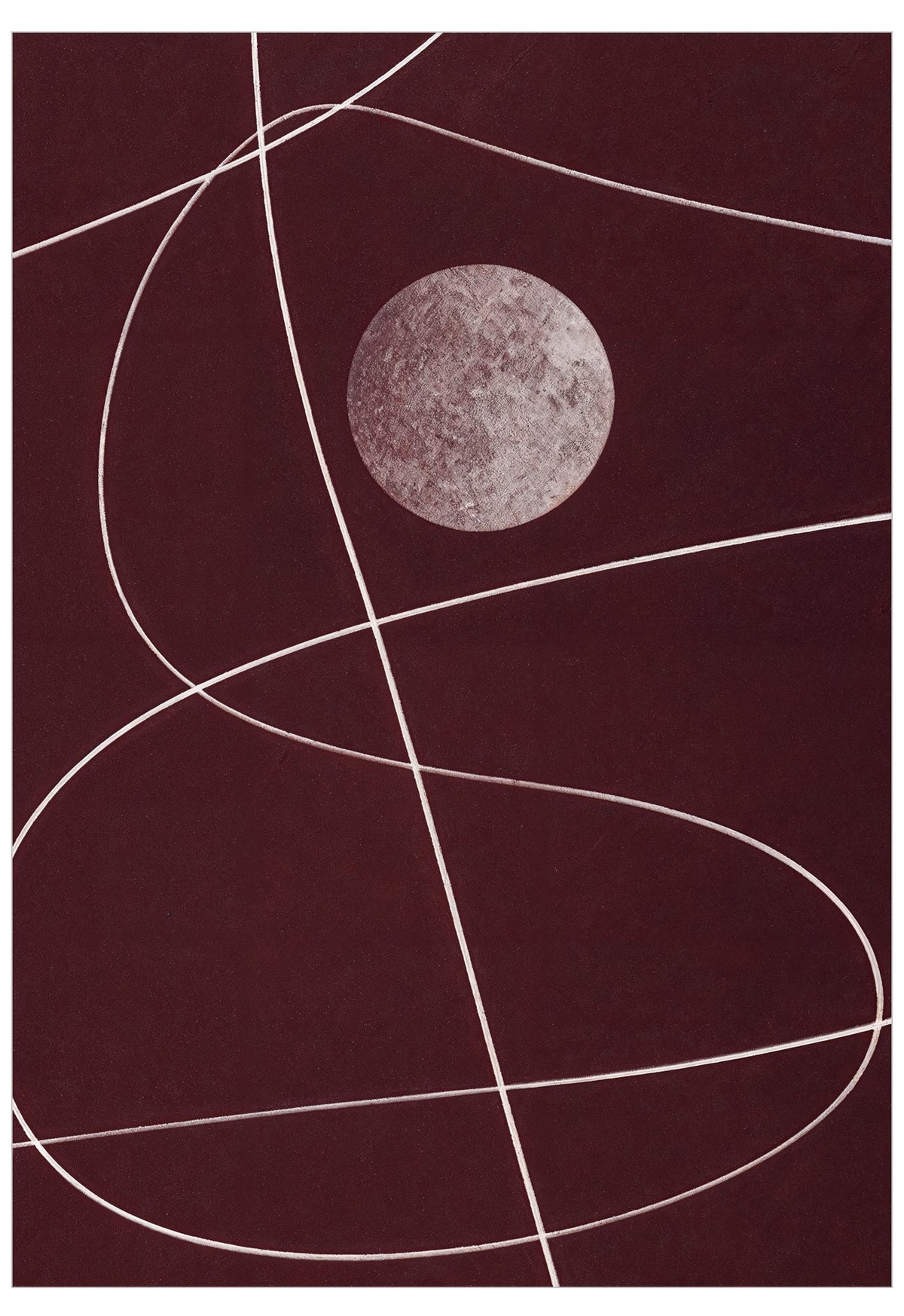 Deep Red Abstract Poster