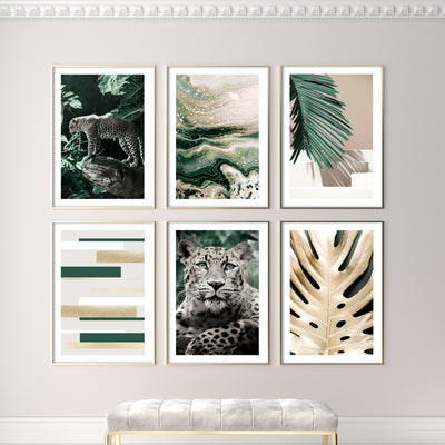 Tropical Green Gallery Wall Prints Posters
