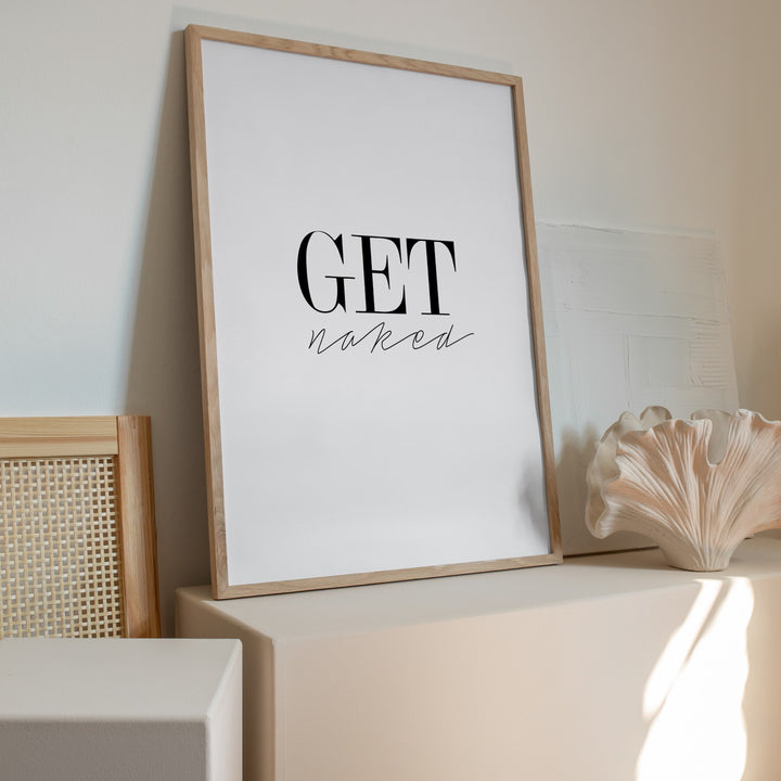 framed get naked wall art