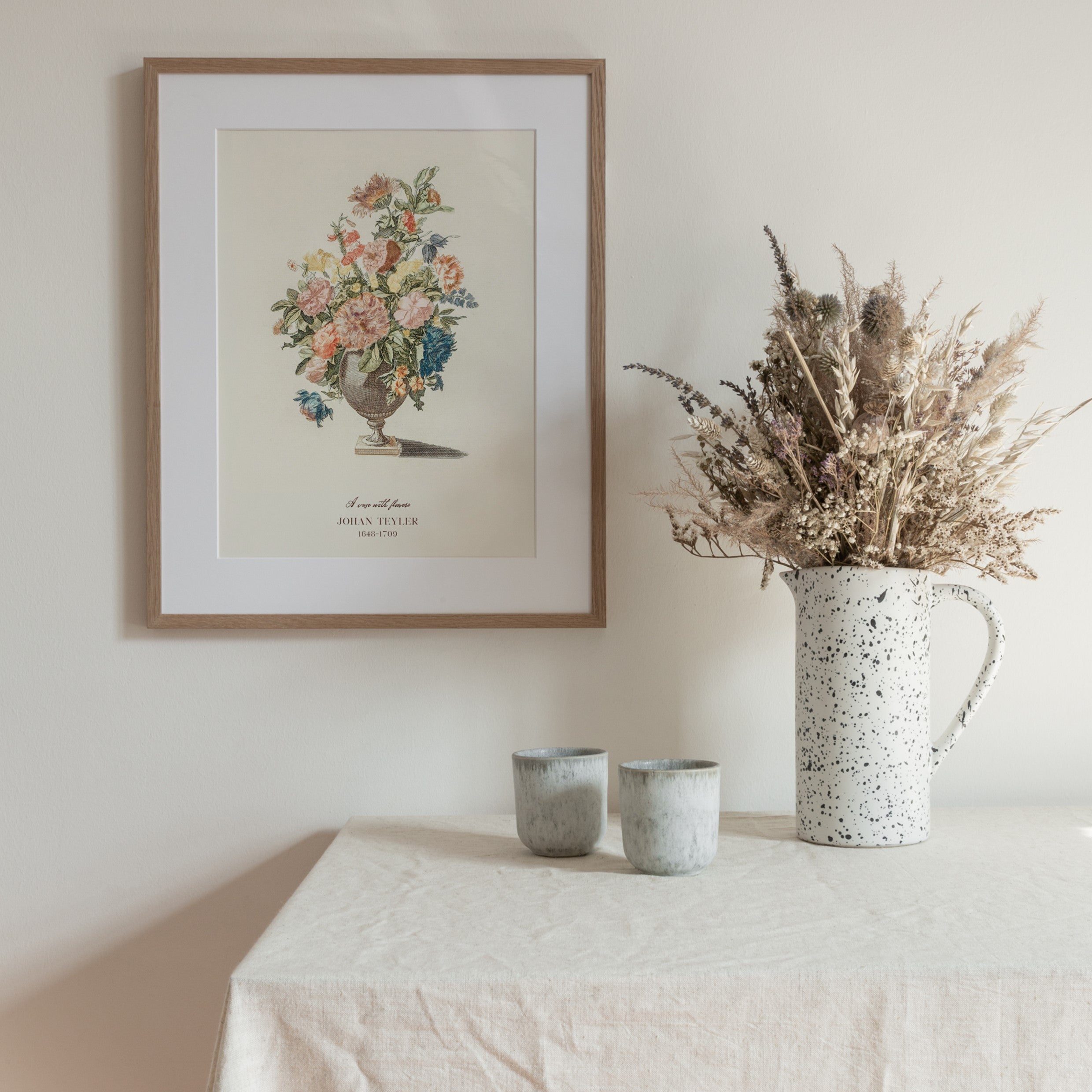 vintage floral arrangement poster