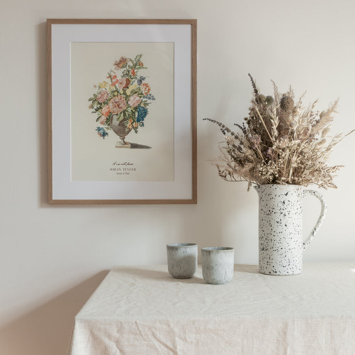 vintage floral arrangement poster