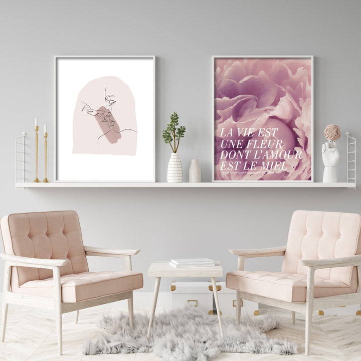Print poster wall art life is a flower