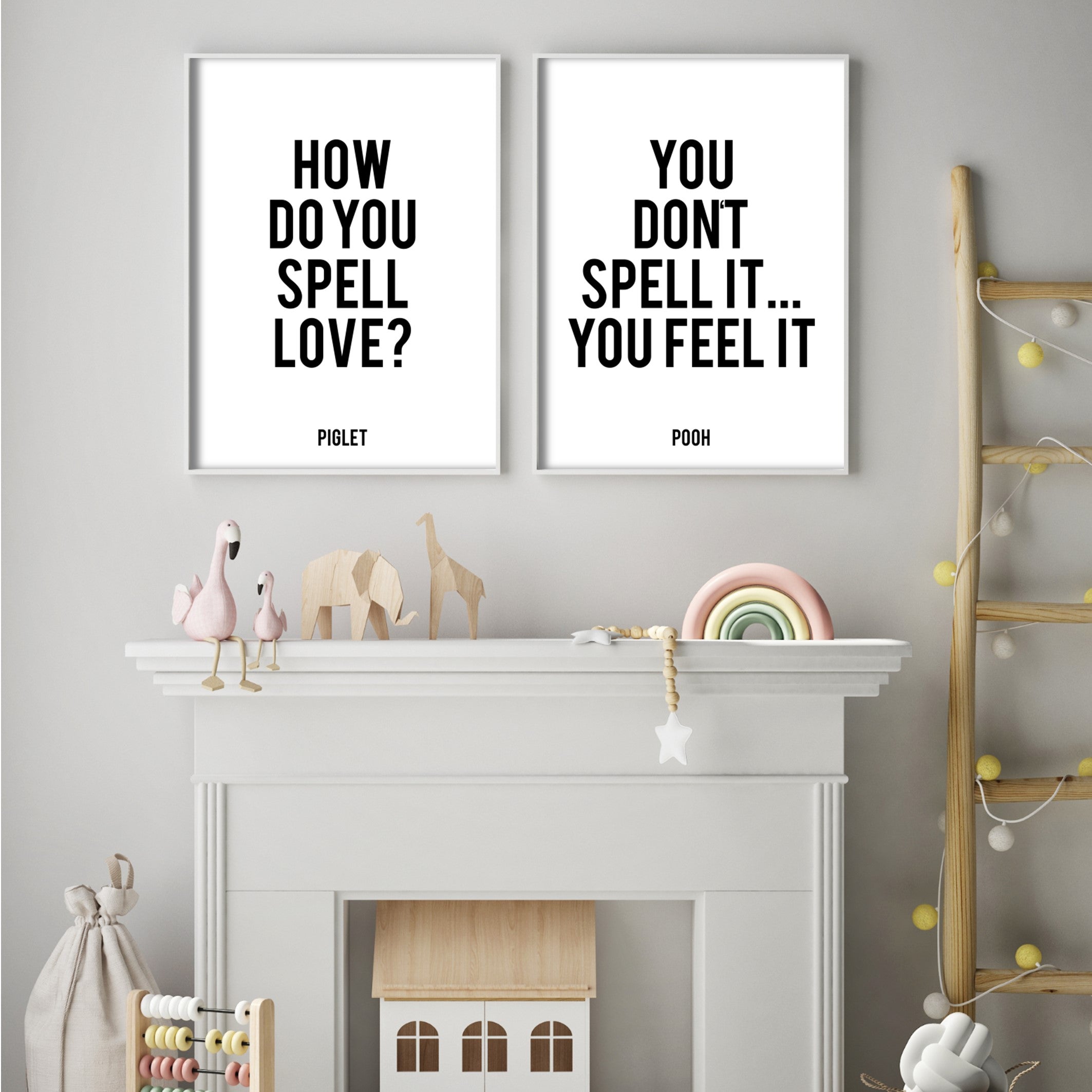 winnie the pooh quote wall prints for kids