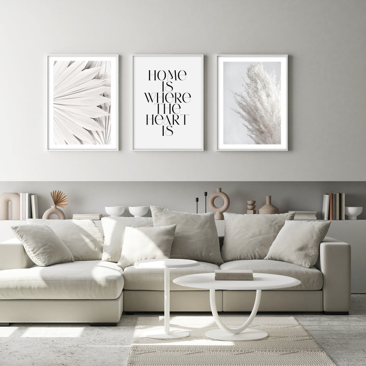 white palms print poster