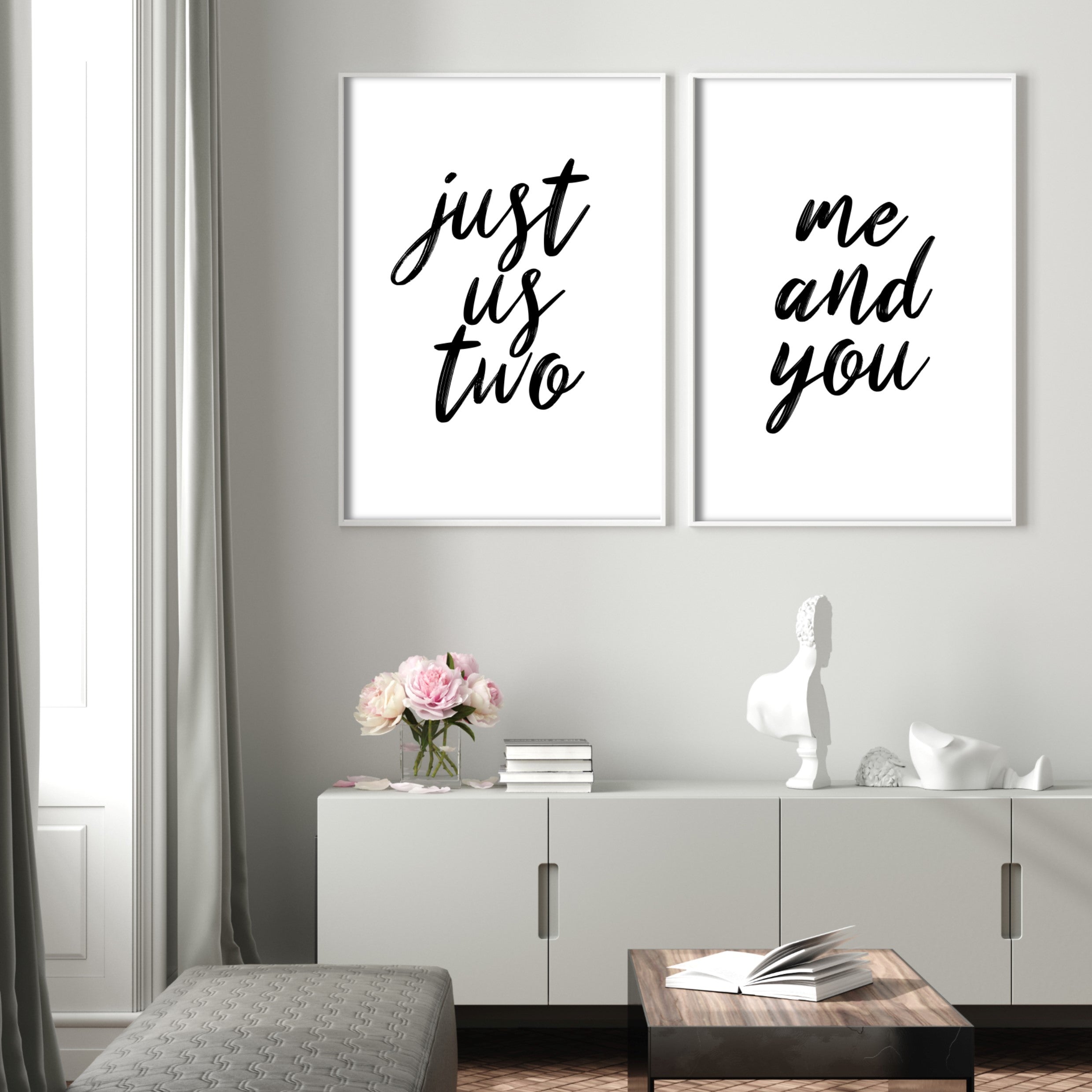 Print poster wall art just us two set