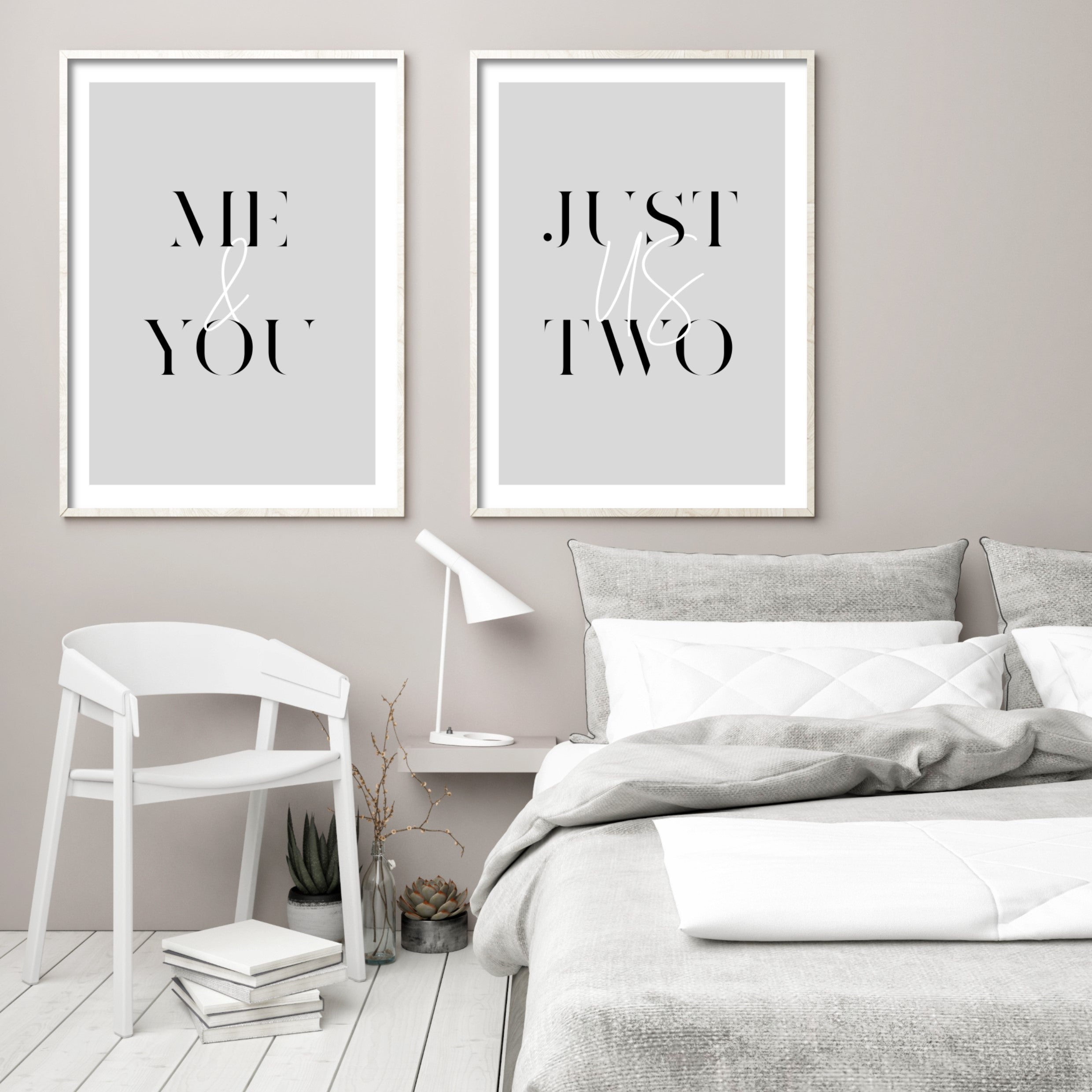 Me and you just us two grey print set inspired by sex and the city