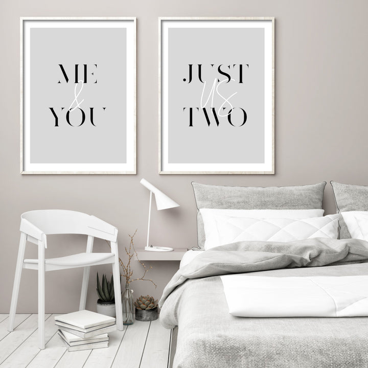 Me and you just us two grey print set inspired by sex and the city